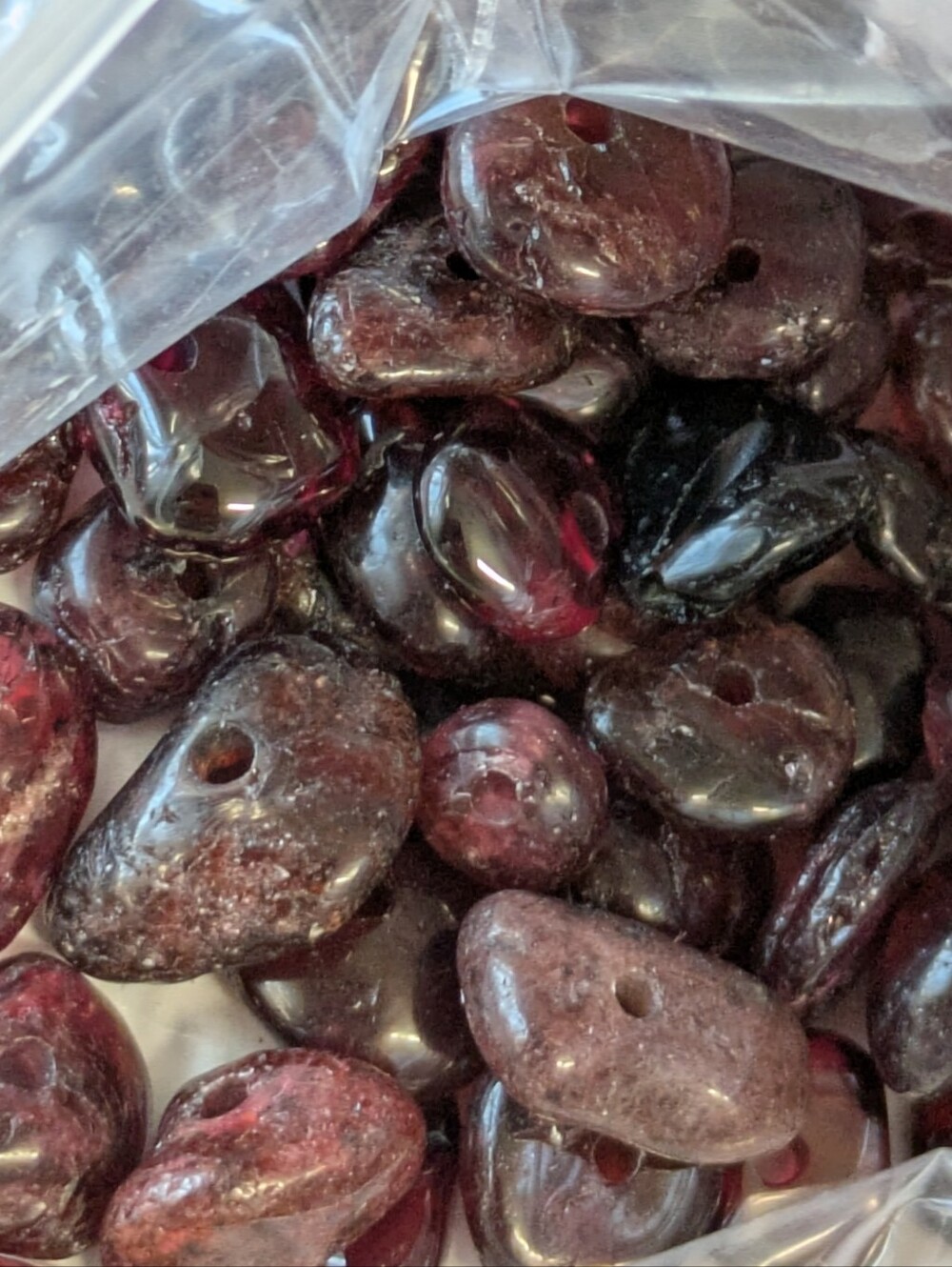 ☀️A17 Bead Landing Garnet Semi-Precious Chip Beads - Deep Burgundy